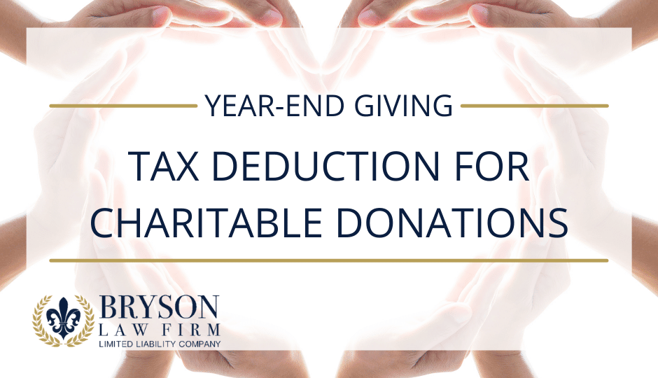 Year-End Giving: Tax deduction for Charitable Donations